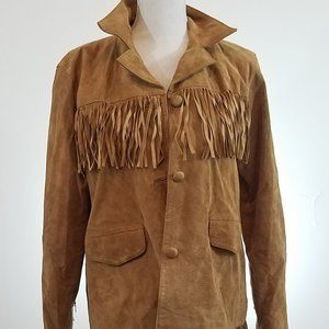 VINTAGE Western Style REAL LEATHER Jacket